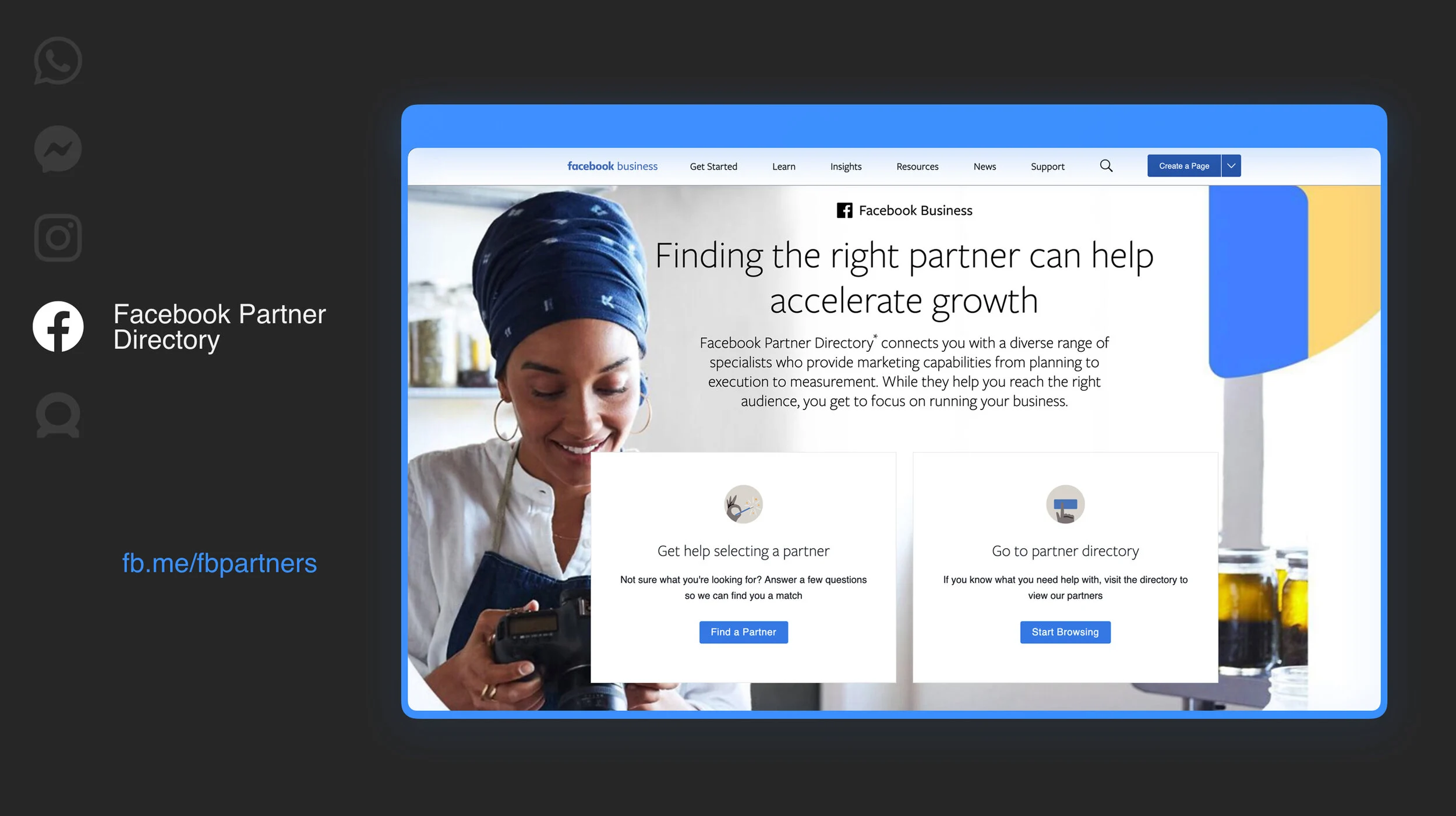 Facebook Partner Directory product slide